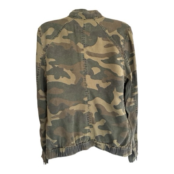 BLANKNYC On Duty Biker Motor Camo Zip-Front Utility Jacket - Olive Green Size M - Picture 4 of 8